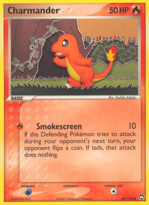 Charmander printed card