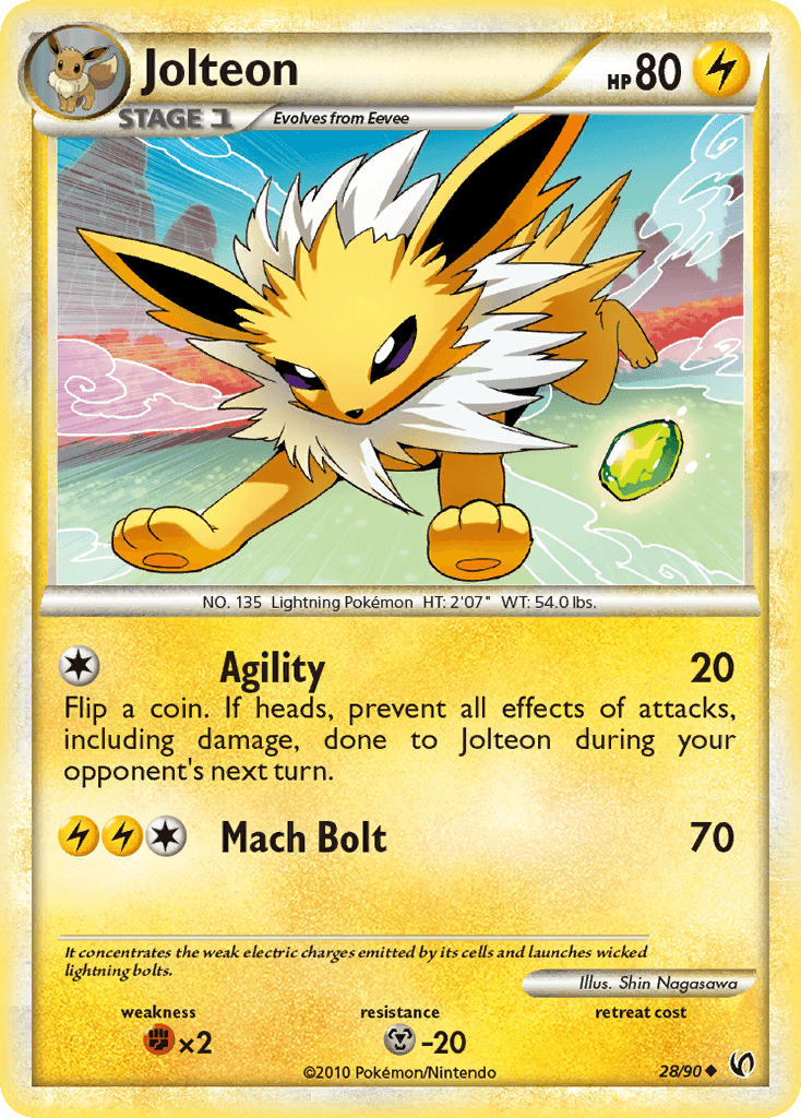 Jolteon printed card