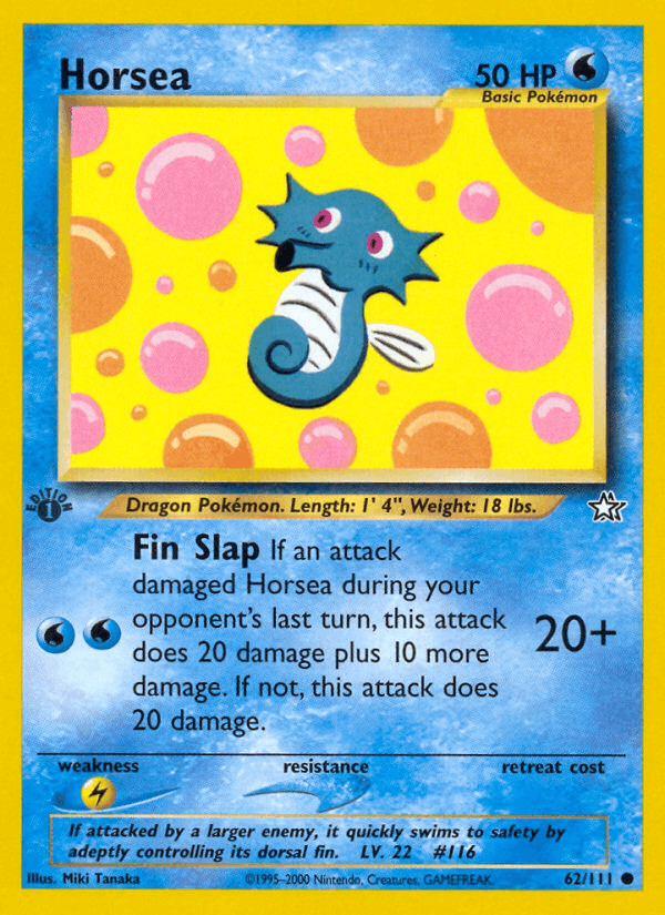 Horsea printed card