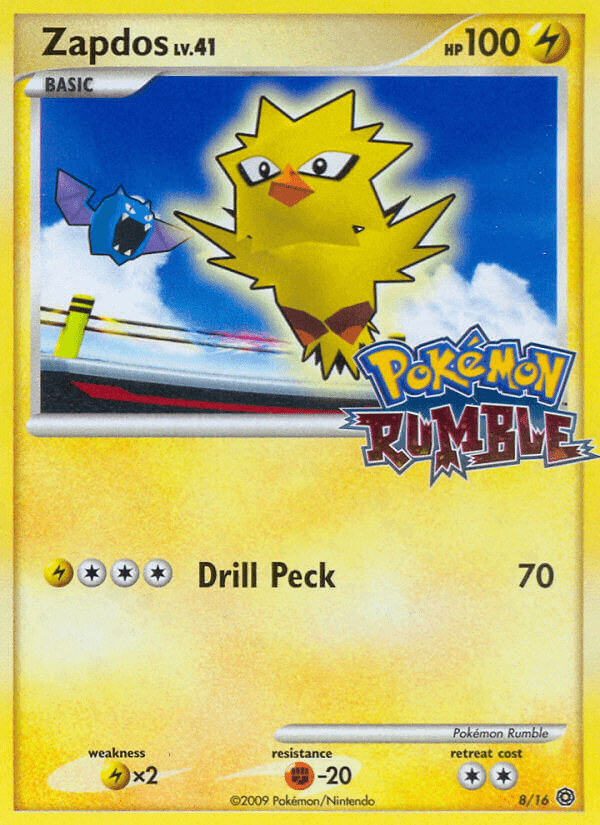 Zapdos printed card