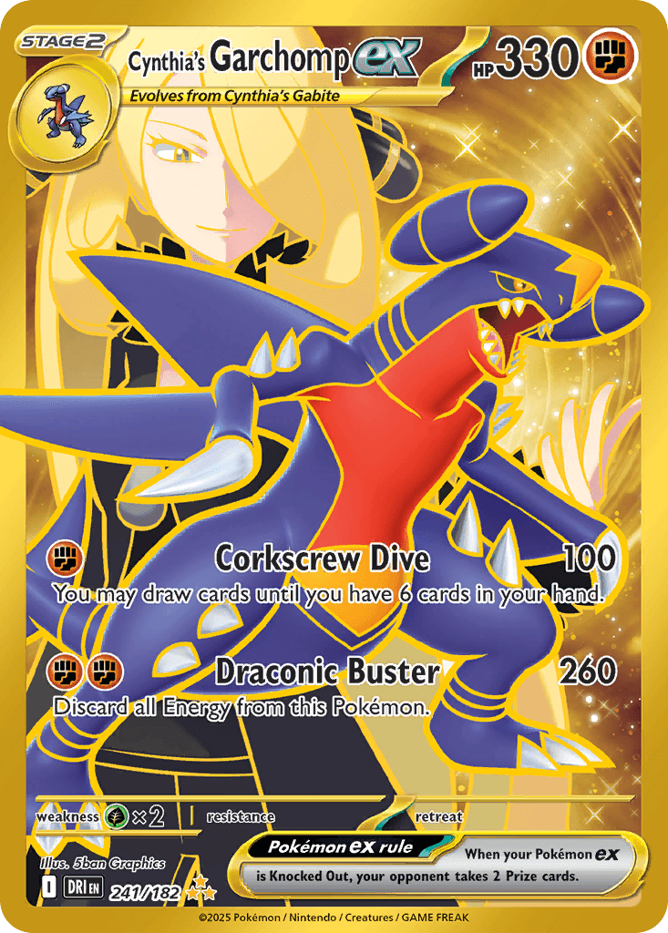 Cynthia's Garchomp ex printed card