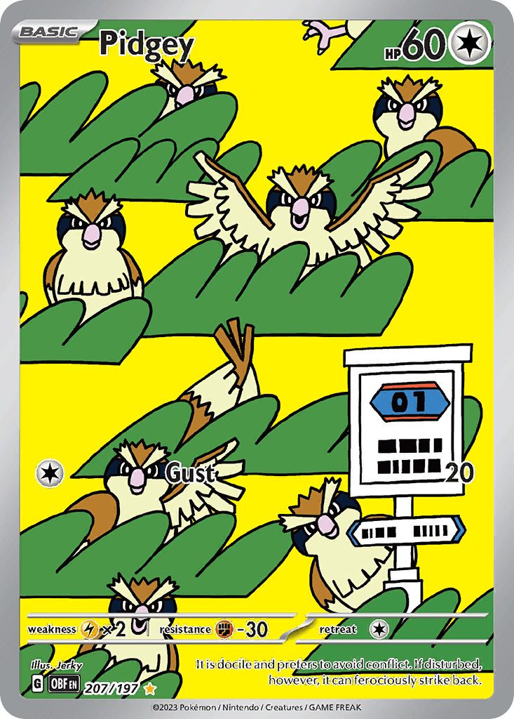 Pidgey printed card