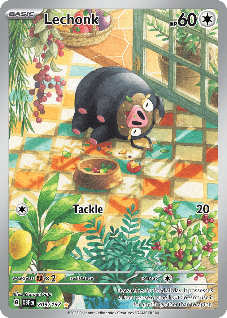 Lechonk printed card
