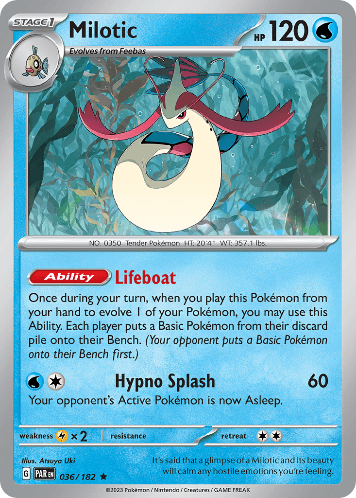 Milotic printed card