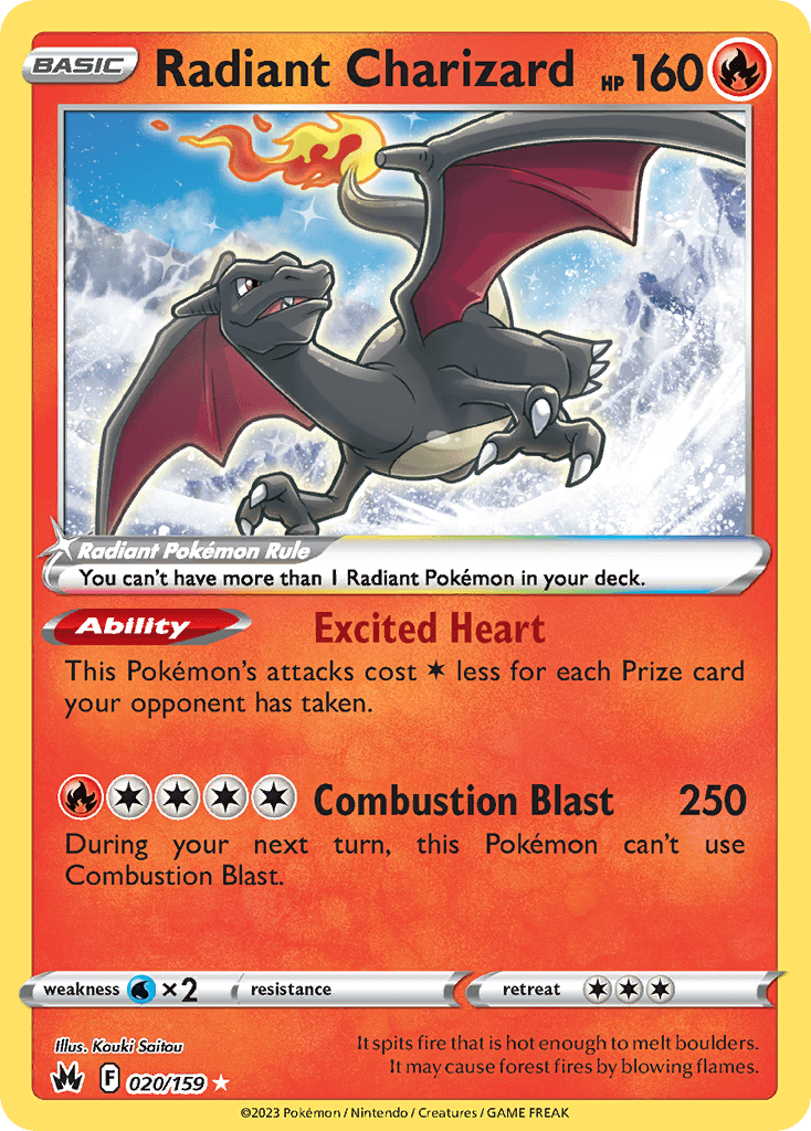 Radiant Charizard printed card