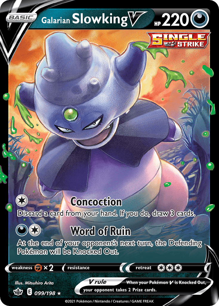 Galarian Slowking V printed card