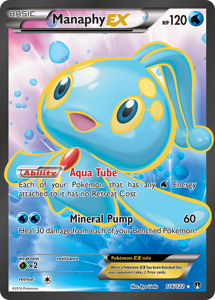 Manaphy-EX printed card