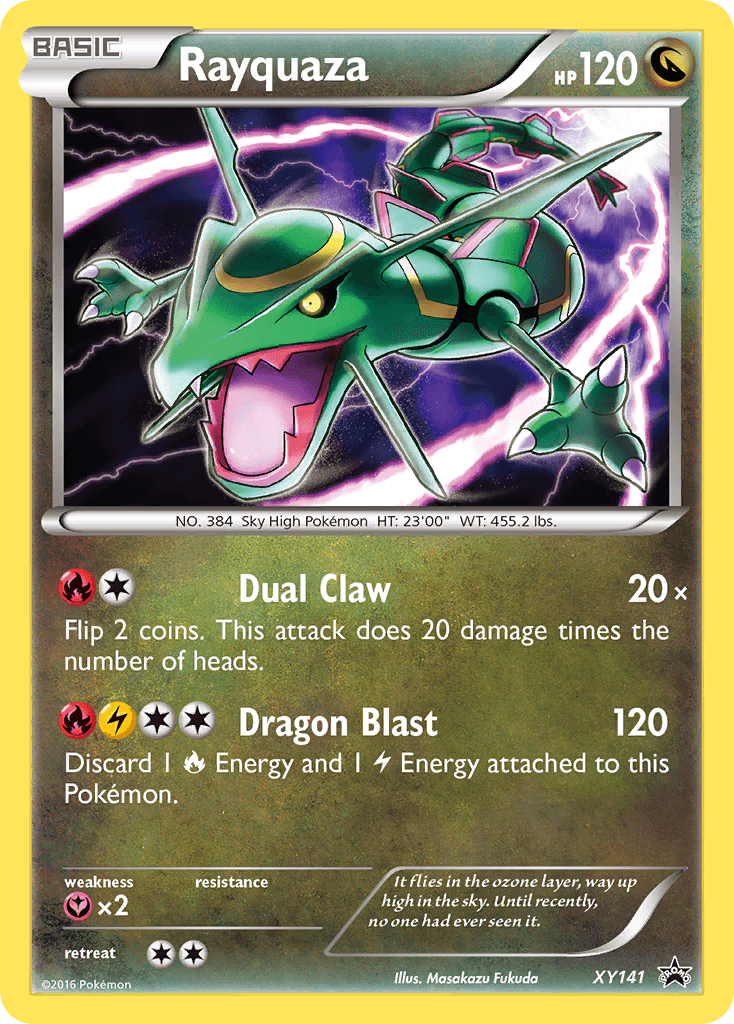 Rayquaza printed card
